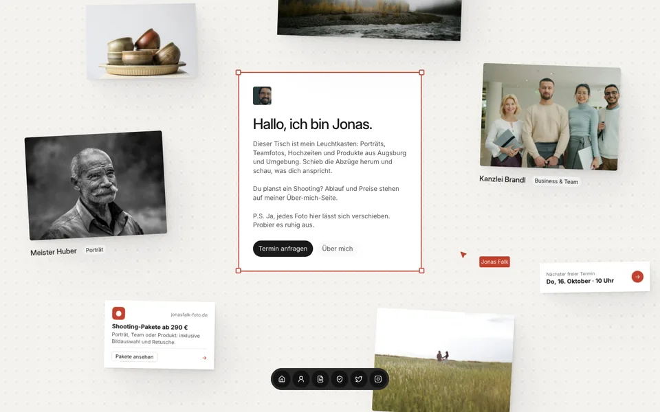 Website-Demo: Jonas Falk, Fotografie