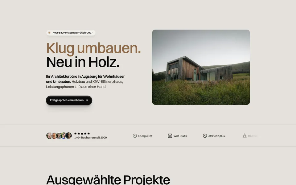 Website-Demo: Atelier Brandt, Architektur